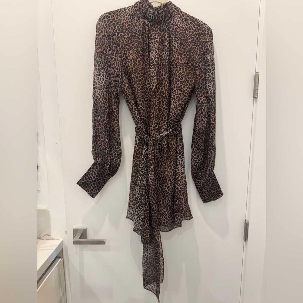 Frame cheetah print dress
